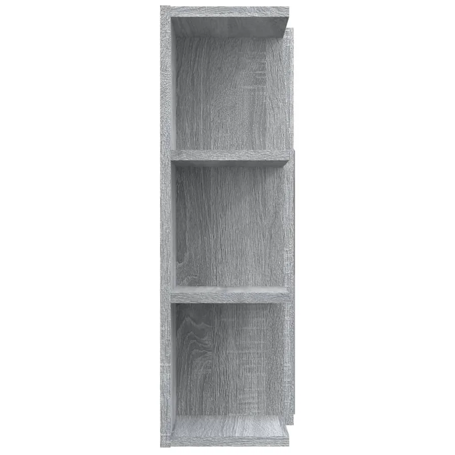 Armoire à miroir de salle de bain Sonoma gris 80x20,5x64cm Bois - 7