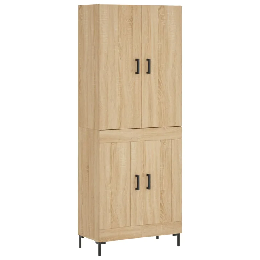 Buffet haut Chêne sonoma 69,5x34x180 cm Bois d'ingénierie - 2