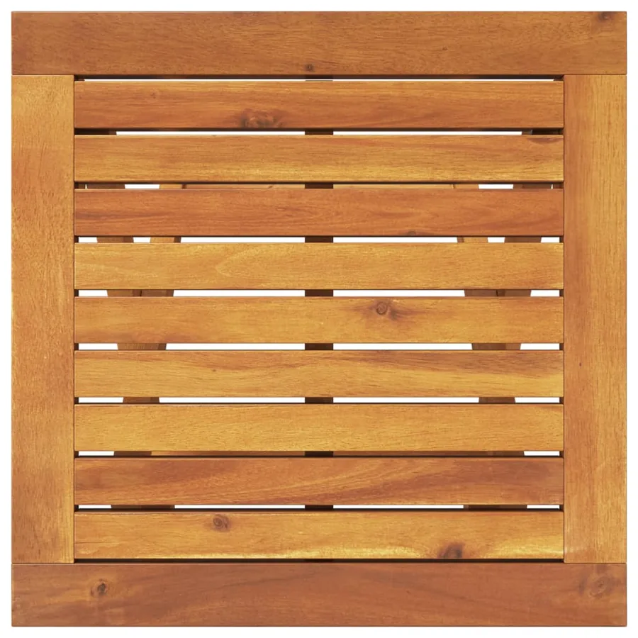 Chaise longue avec table Résine tressée et bois massif d'acacia - 16
