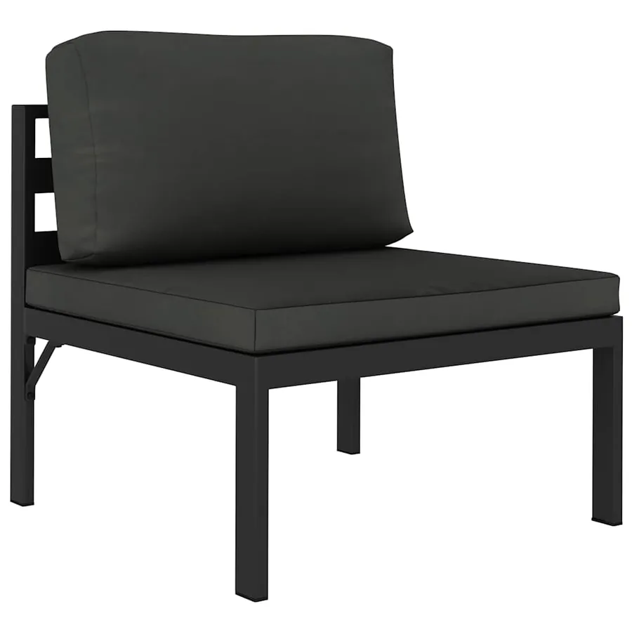 Salon de jardin 6 pcs avec coussins Aluminium Anthracite - 4