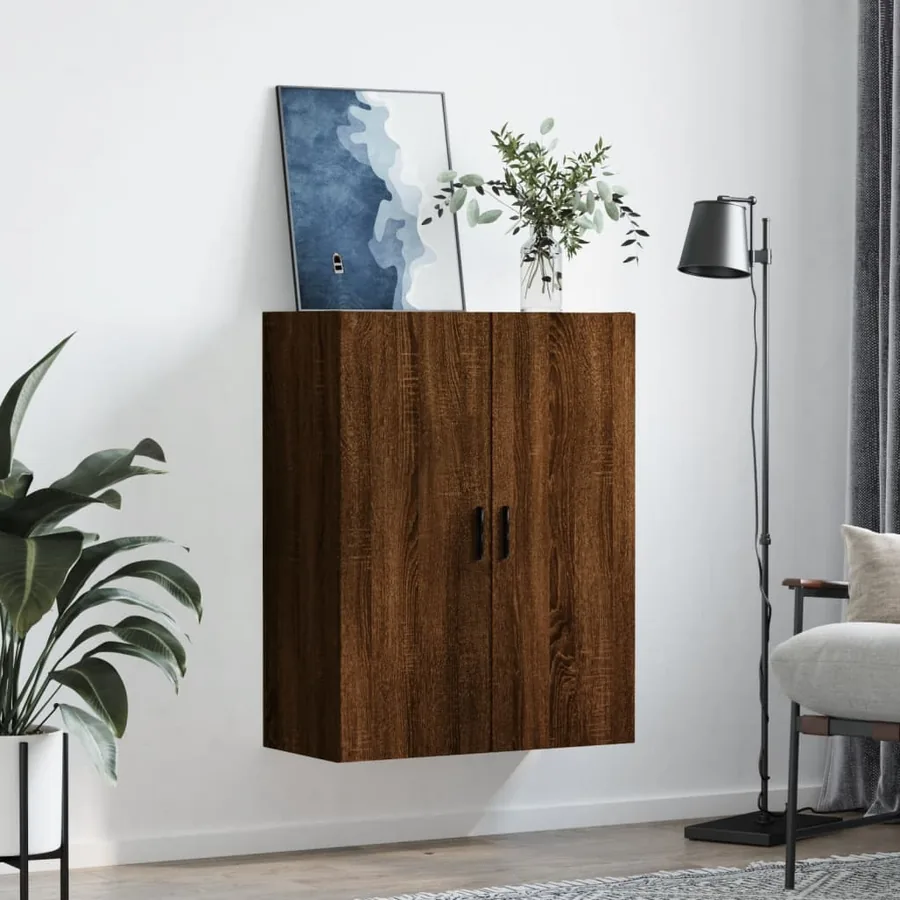 Armoire murale chêne marron 69,5x34x90 cm - 3