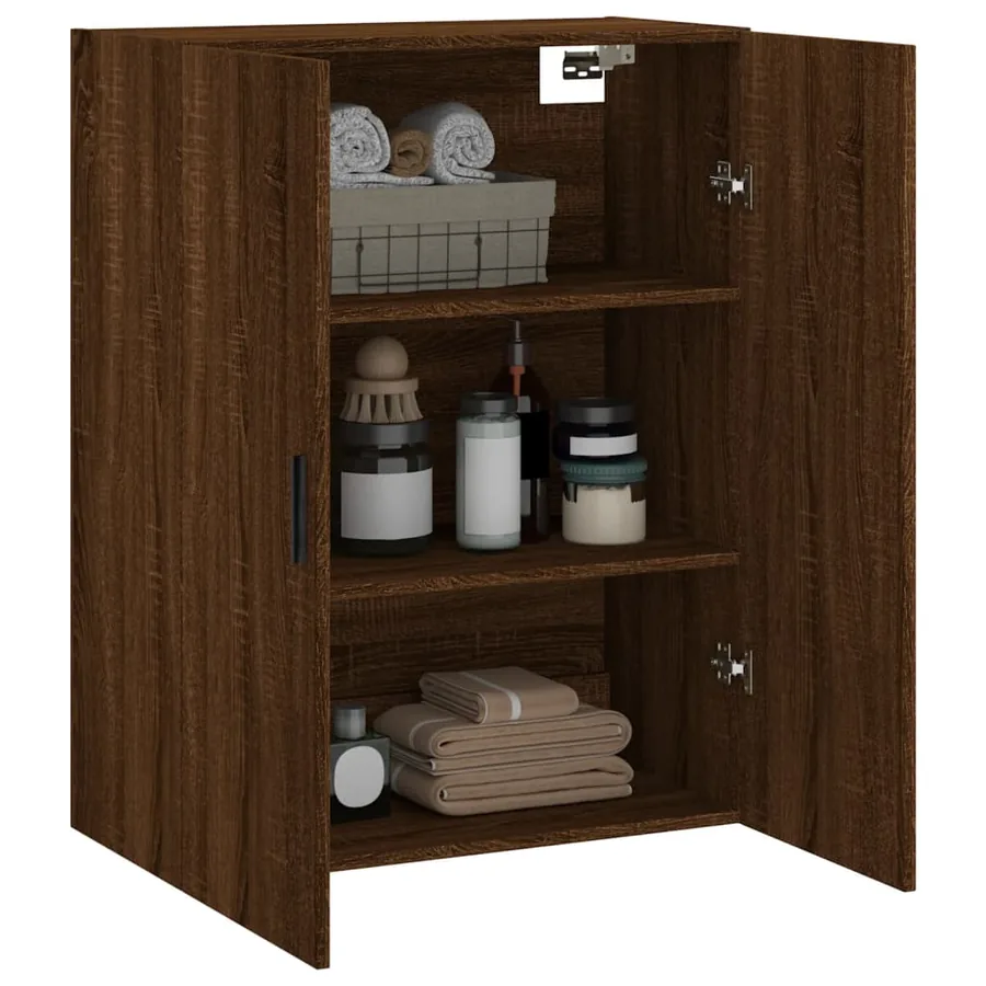 Armoire murale chêne marron 69,5x34x90 cm - 5