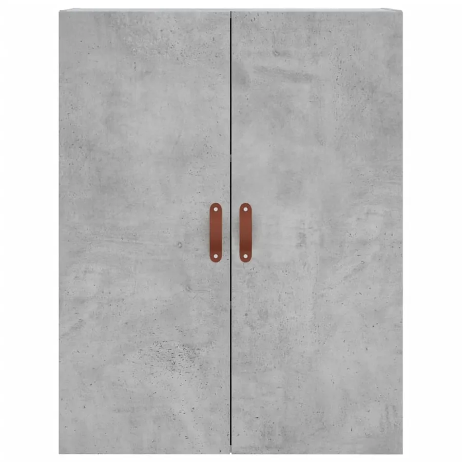 Buffet haut Gris béton 69,5x34x180 cm Bois d'ingénierie - 6