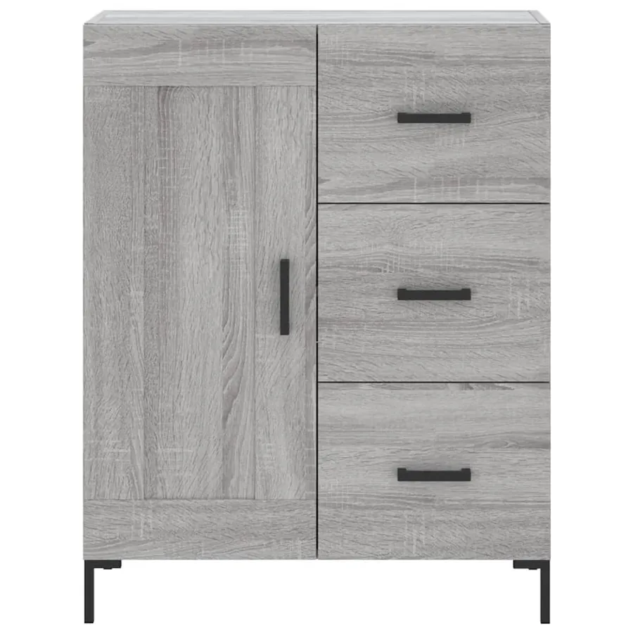Buffet haut Sonoma gris 69,5x34x180 cm Bois d'ingénierie - 8