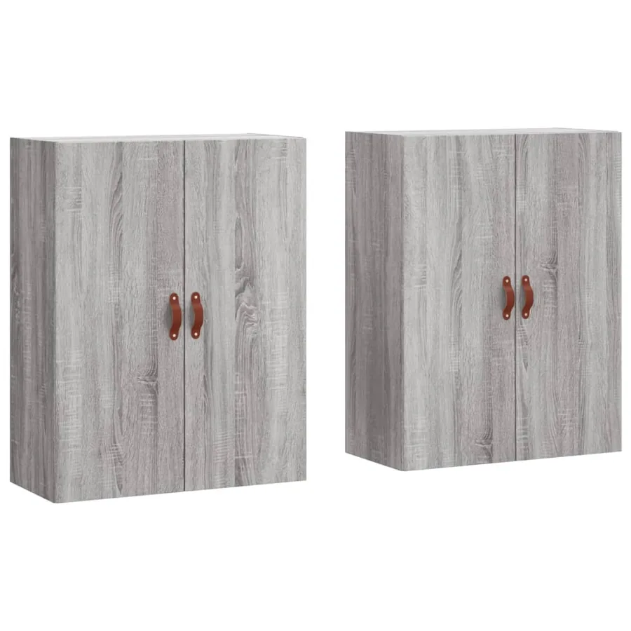 Armoires murales 2 pcs sonoma gris 69,5x34x90 cm - 2
