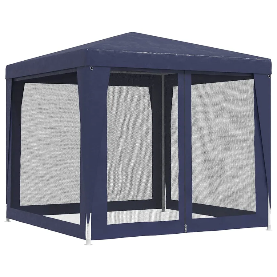 Tente de fête avec 4 parois latérales en maille Bleu 2,5x2,5 m - 5