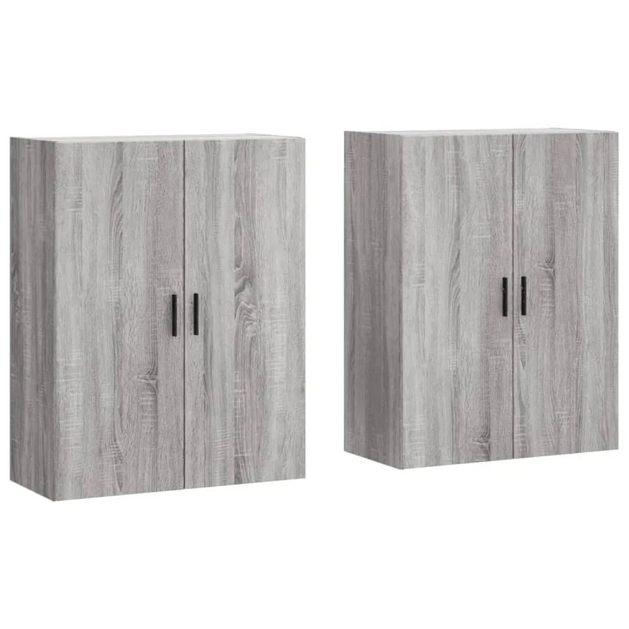 Armoires murales 2 pcs sonoma gris 69,5x34x90 cm - 2