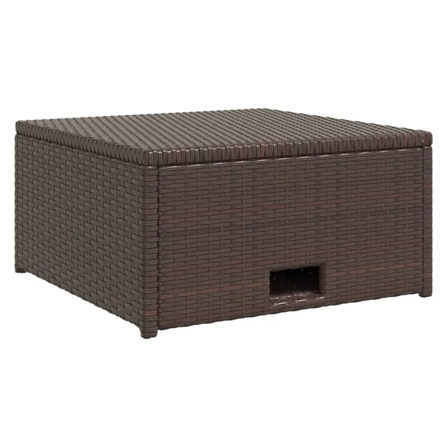 Salon de jardin 4 pcs avec coussins Résine tressée Marron - 10