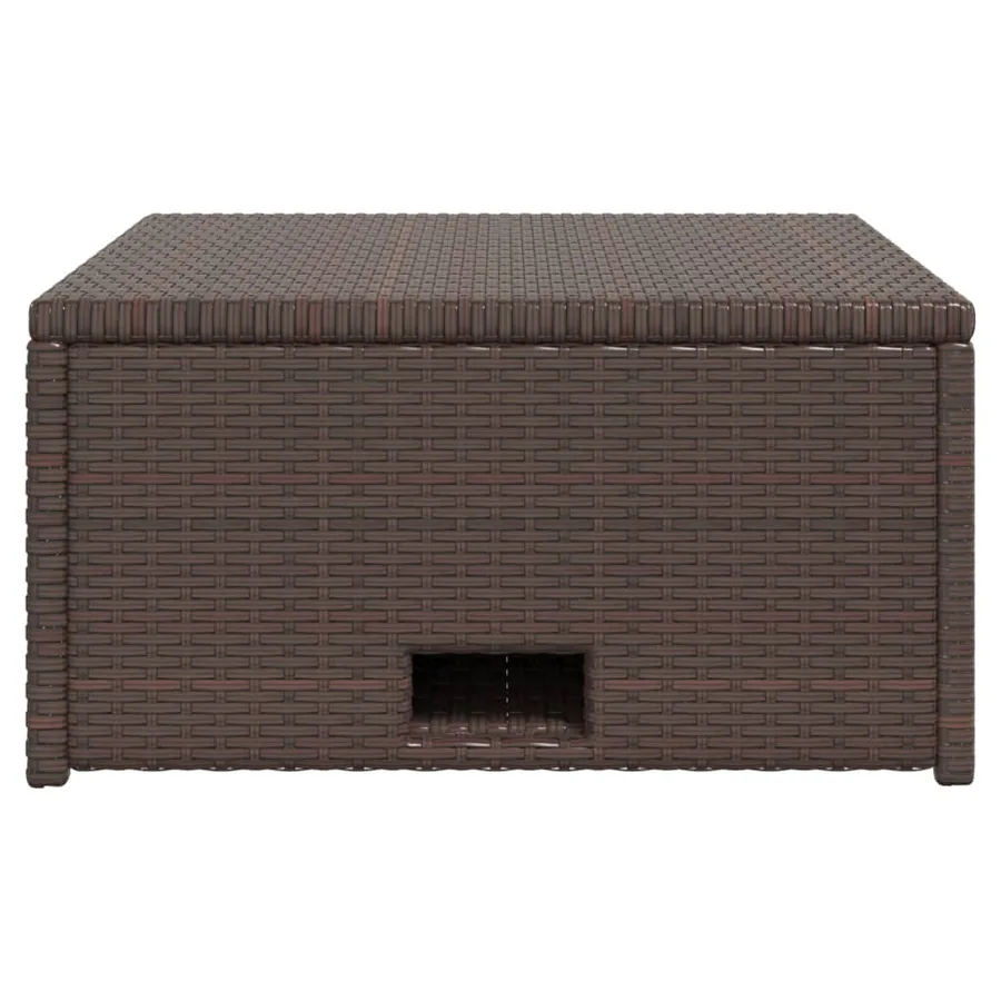 Salon de jardin 4 pcs avec coussins Résine tressée Marron - 11