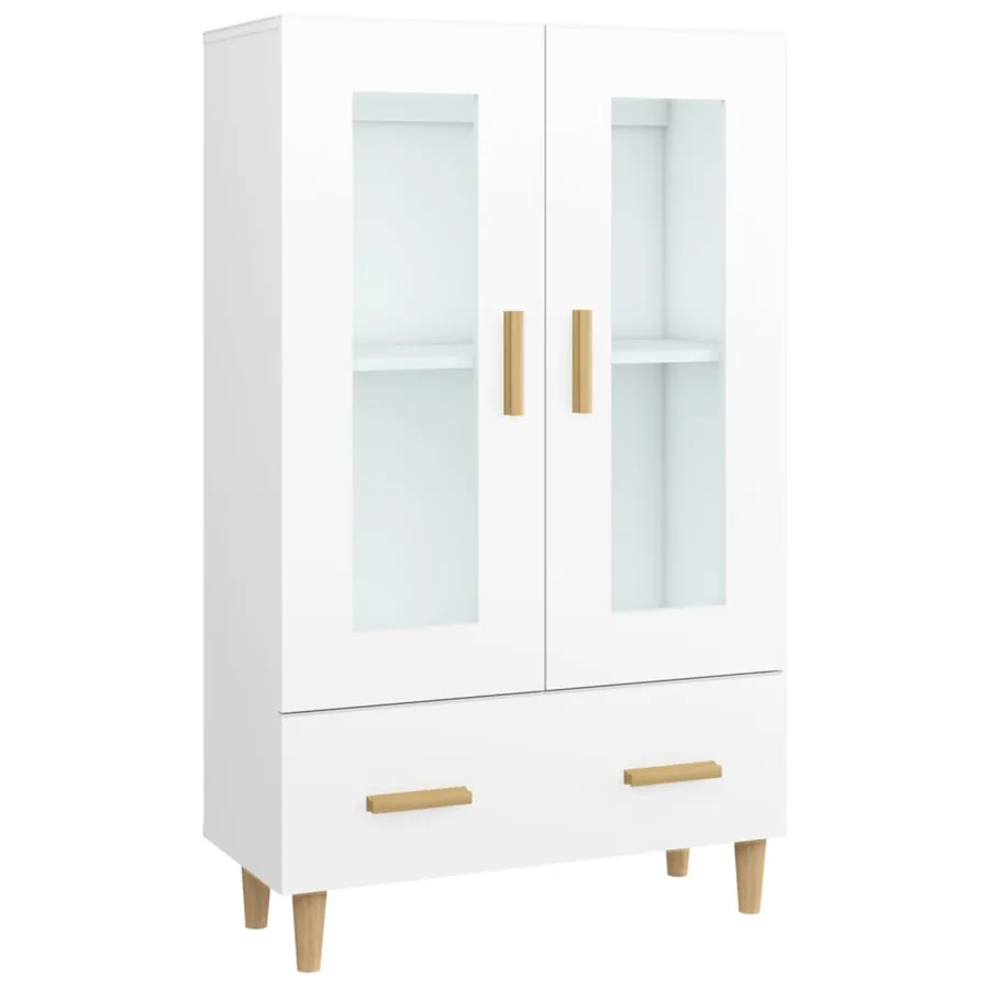 Buffet haut Blanc 70x31x115 cm Bois d'ingénierie - 2