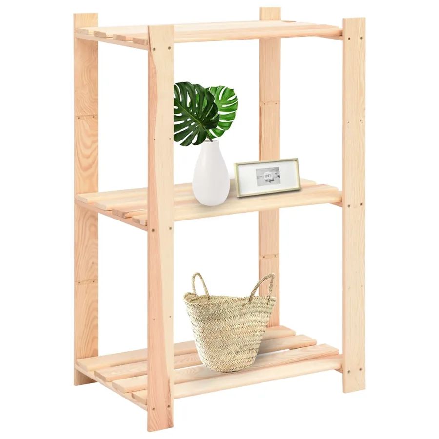 Étagères de rangement à 3 niveaux 5 pcs 60x38x90 cm Pin 150 kg - 2