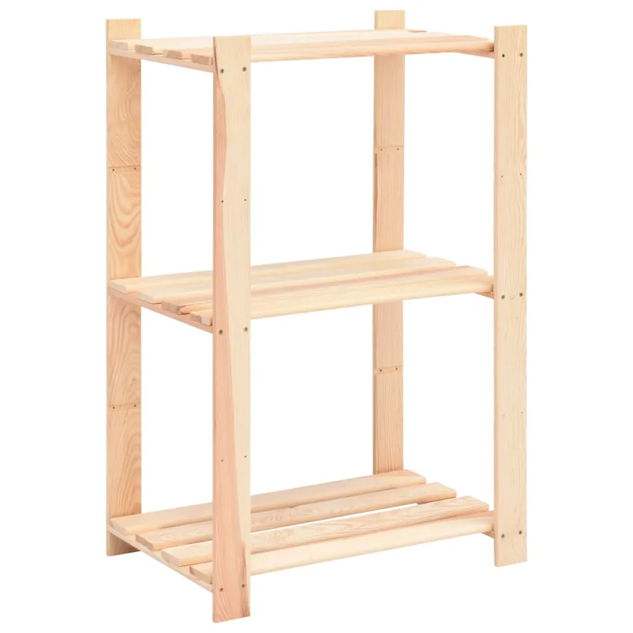 Étagères de rangement à 3 niveaux 5 pcs 60x38x90 cm Pin 150 kg - 3
