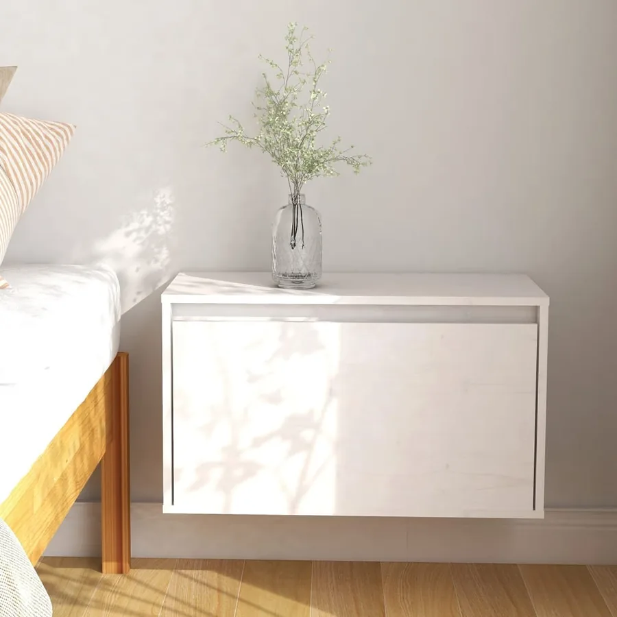 Armoire murale Blanc 60x30x35 cm Bois de pin massif