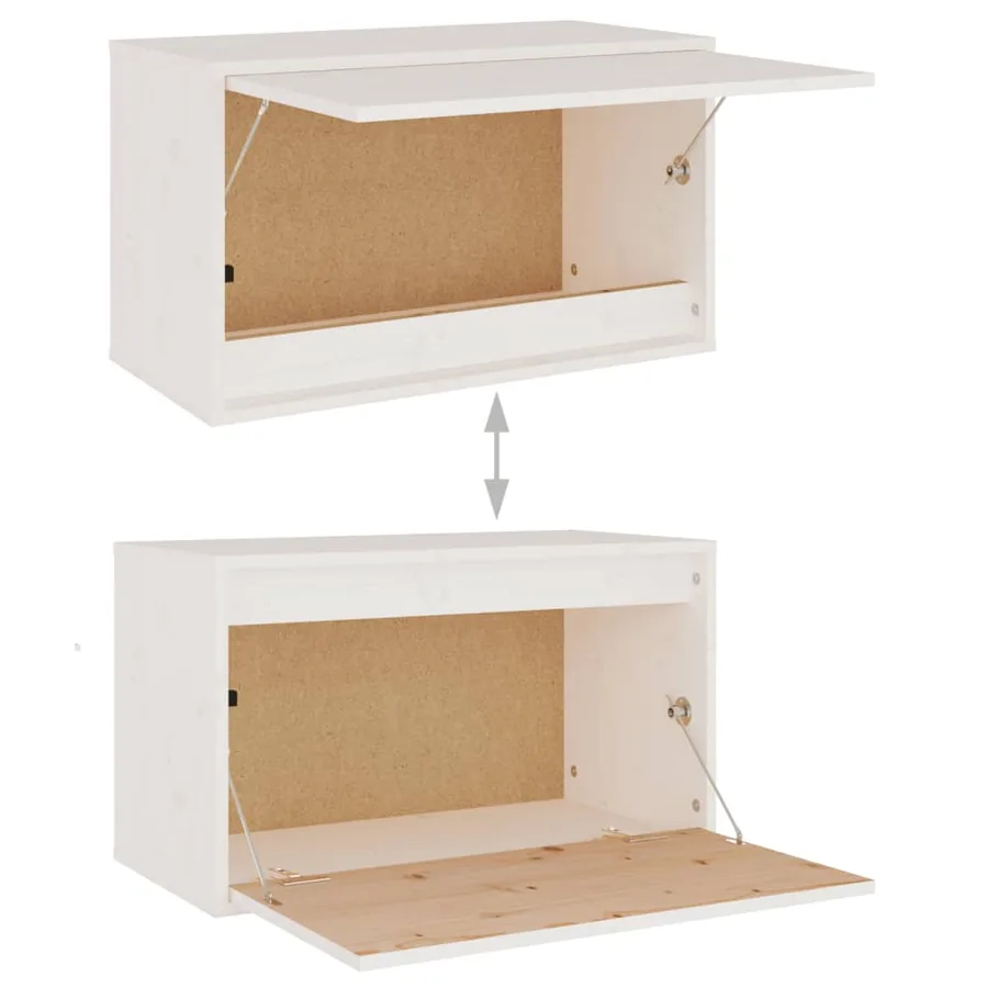 Armoire murale Blanc 60x30x35 cm Bois de pin massif - 9