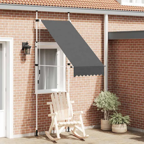 Auvent manuel rétractable 100 cm anthracite