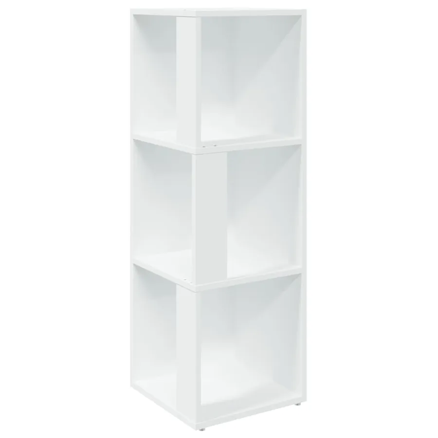 Armoire d'angle Blanc 33x33x100 cm Bois d'ingénierie - 2