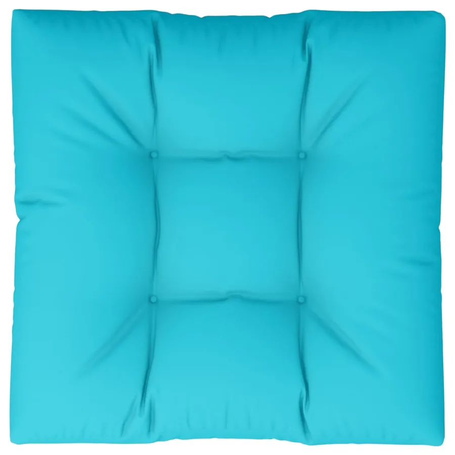 Coussin de palette turquoise 80x80x12 cm tissu - 2