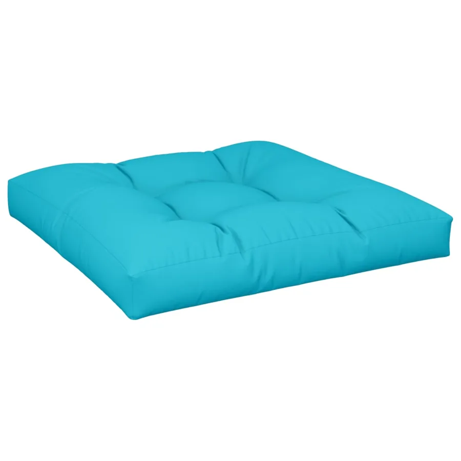 Coussin de palette turquoise 80x80x12 cm tissu - 4