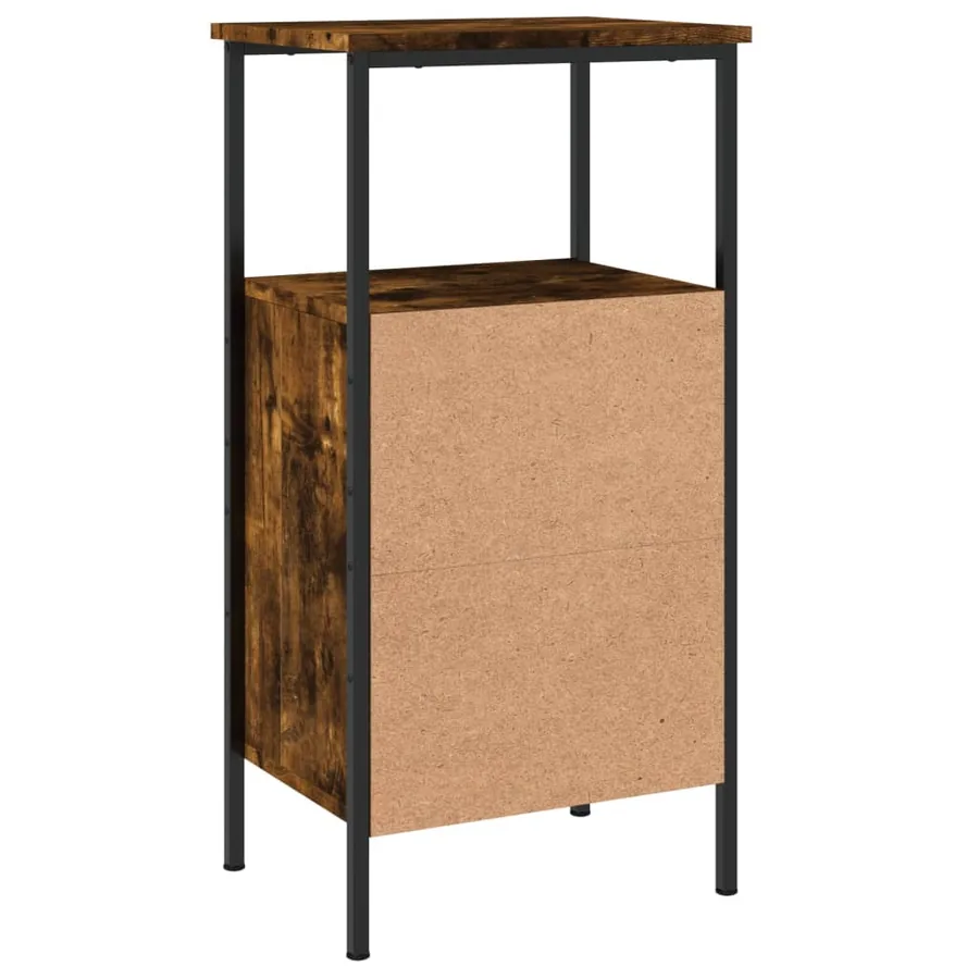 Tables de chevet 2 pcs chêne fumé 41x31x80 cm bois ingénierie - 6