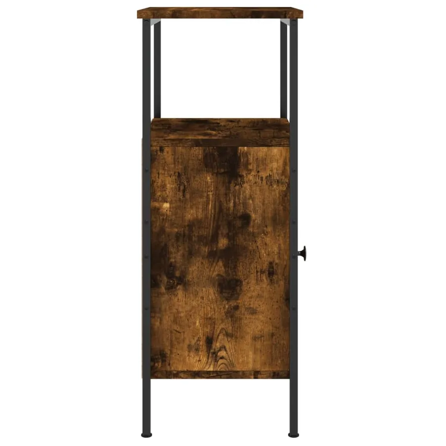 Tables de chevet 2 pcs chêne fumé 41x31x80 cm bois ingénierie - 7