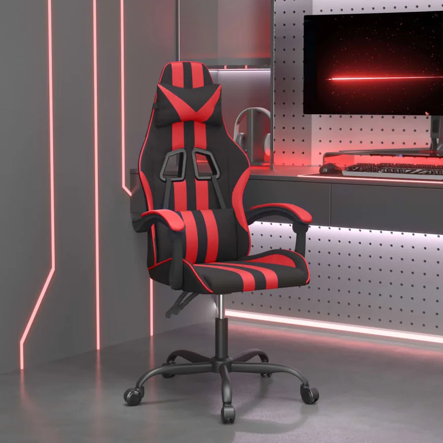 Chaise de jeu Noir et rouge Similicuir