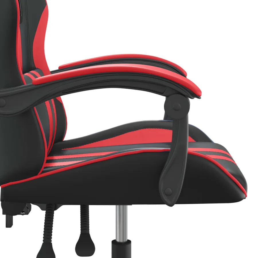 Chaise de jeu Noir et rouge Similicuir - 10