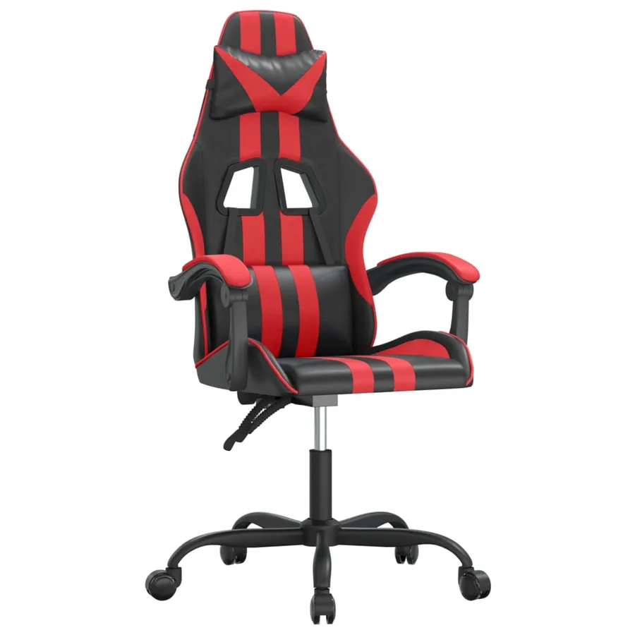 Chaise de jeu Noir et rouge Similicuir - 2