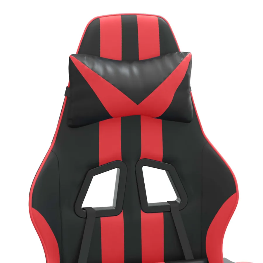 Chaise de jeu Noir et rouge Similicuir - 9