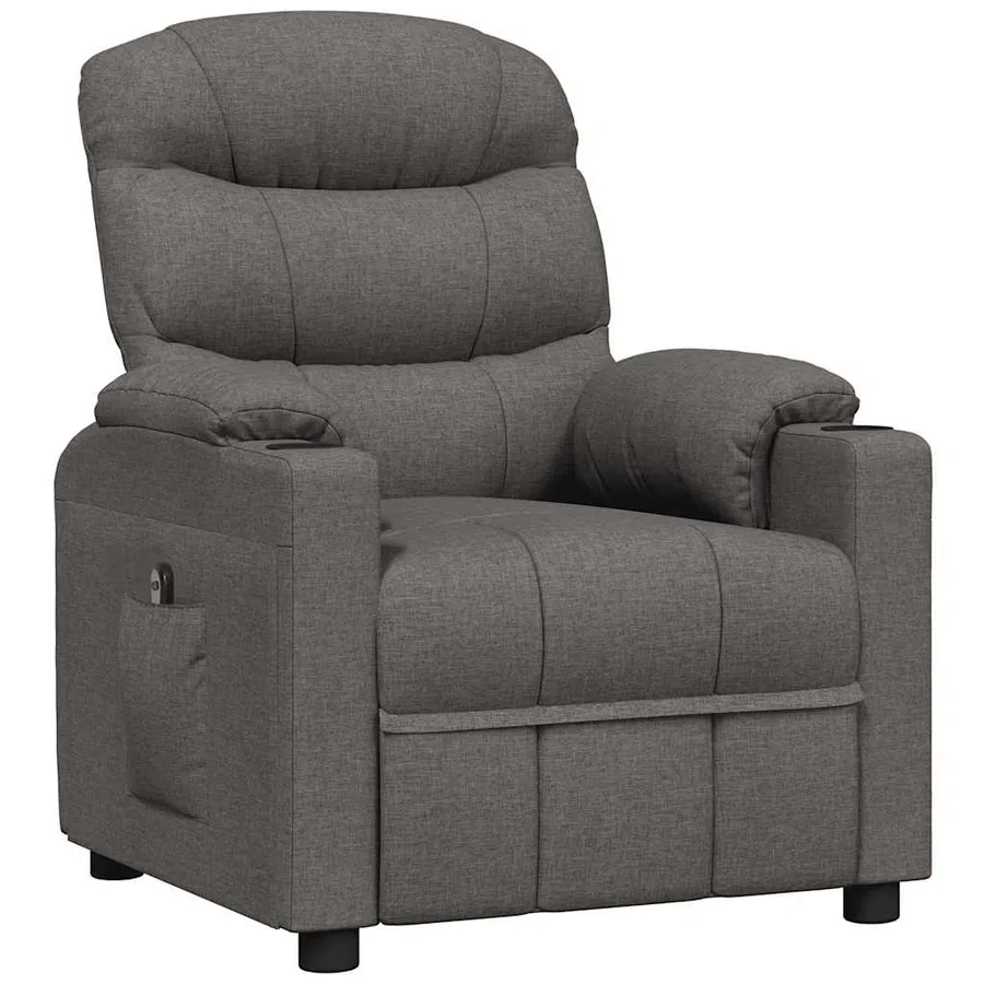 Fauteuil inclinable électrique Gris foncé Tissu - 3