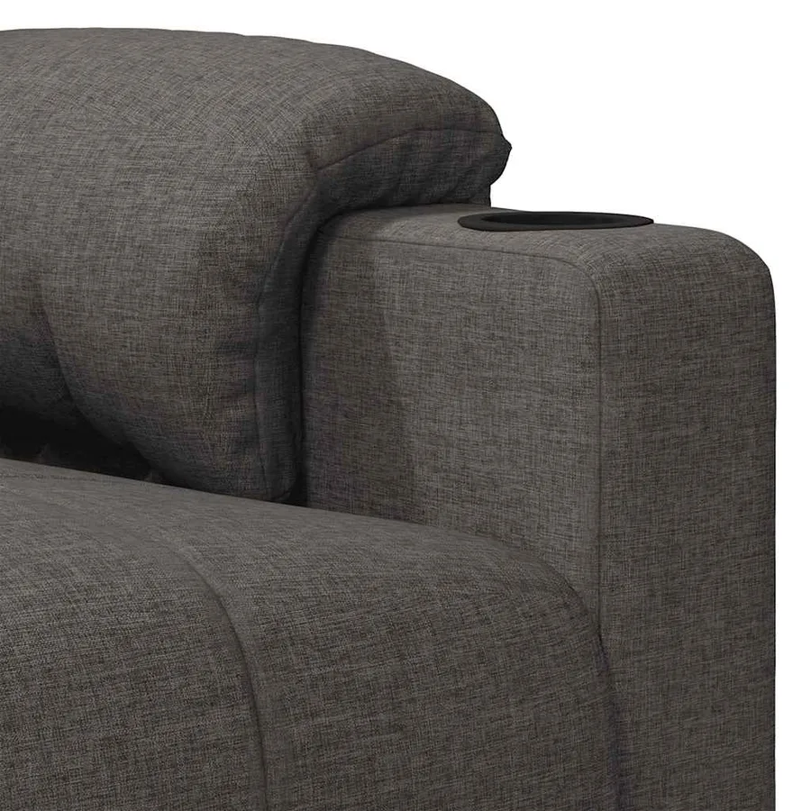 Fauteuil inclinable électrique Gris foncé Tissu - 8