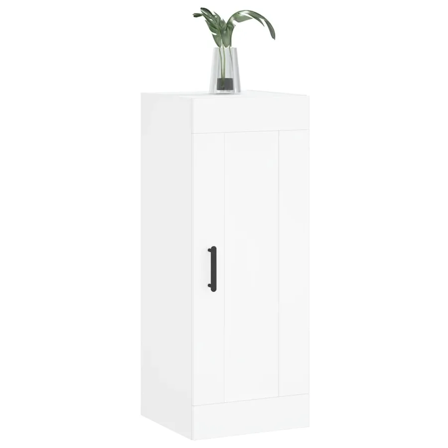 Armoire murale blanc 34,5x34x90 cm bois d'ingénierie - 4