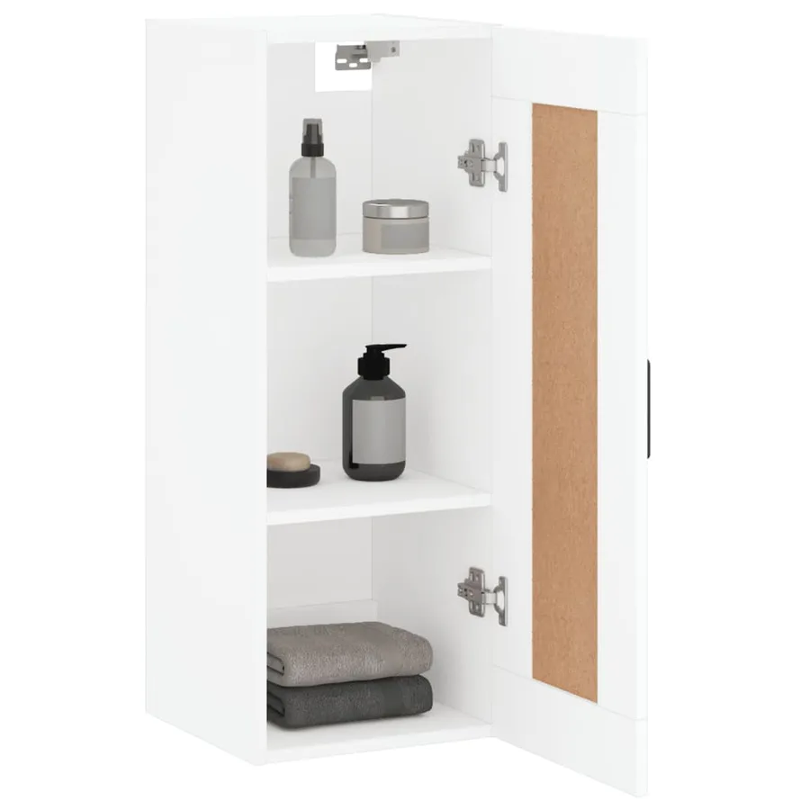 Armoire murale blanc 34,5x34x90 cm bois d'ingénierie - 5