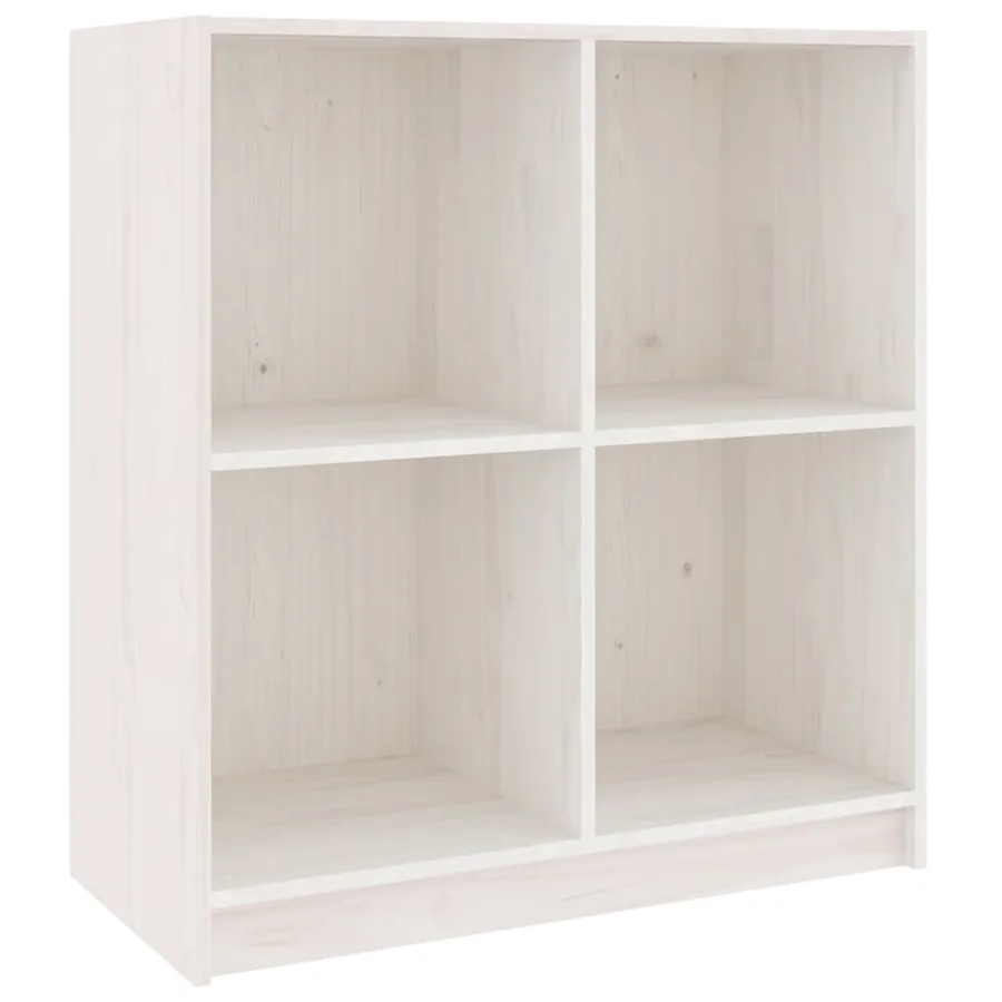 Buffet blanc 70x33x76 cm bois massif de pin - 2