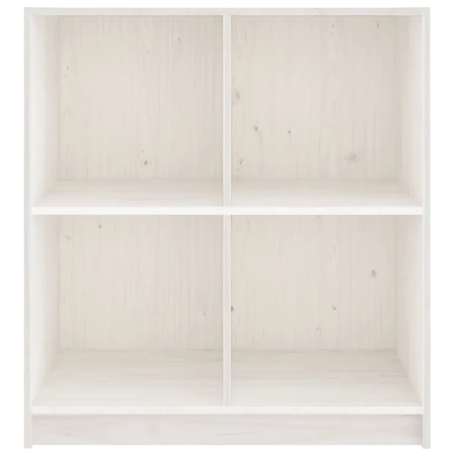 Buffet blanc 70x33x76 cm bois massif de pin - 5