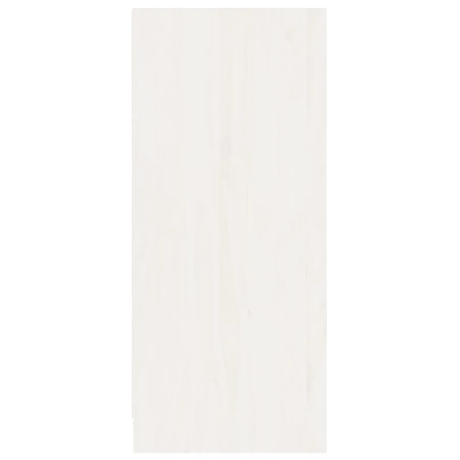 Buffet blanc 70x33x76 cm bois massif de pin - 6
