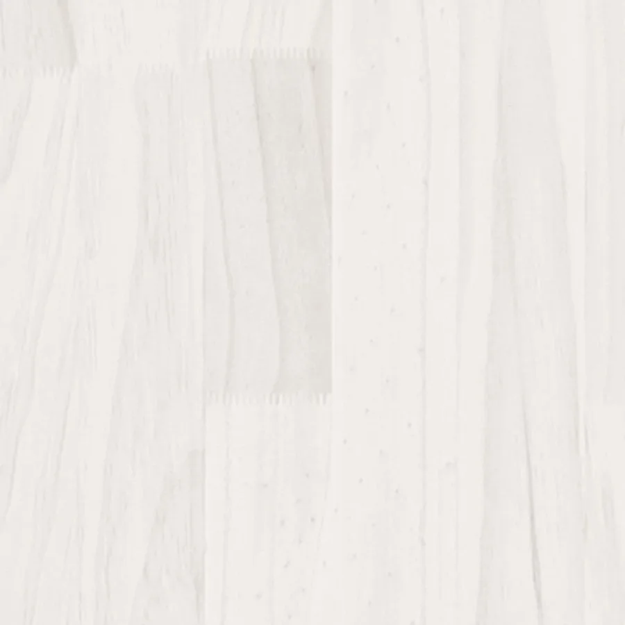 Buffet blanc 70x33x76 cm bois massif de pin - 7