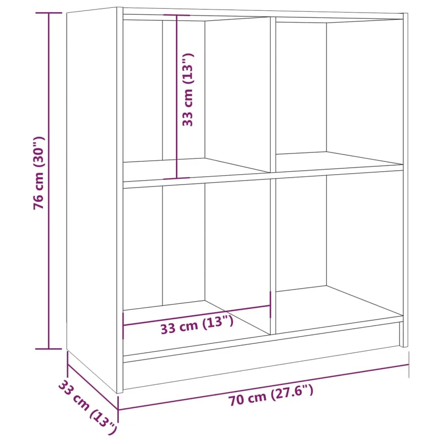 Buffet blanc 70x33x76 cm bois massif de pin - 8