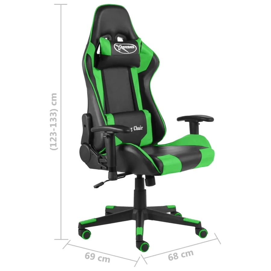 Chaise de jeu pivotante Vert PVC - 8