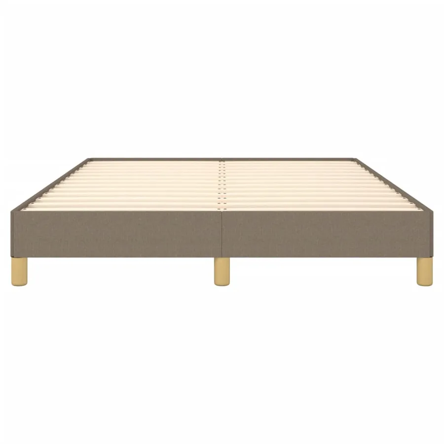 Cadre de lit sans matelas taupe 140x200 cm tissu - 5