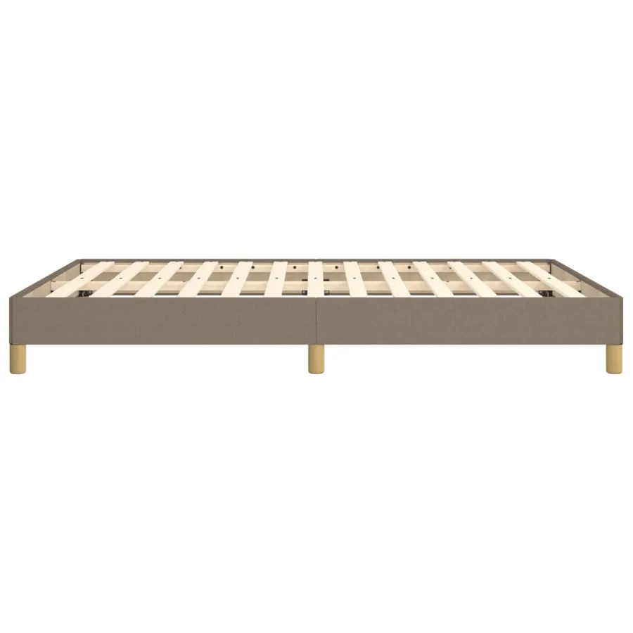 Cadre de lit sans matelas taupe 140x200 cm tissu - 6