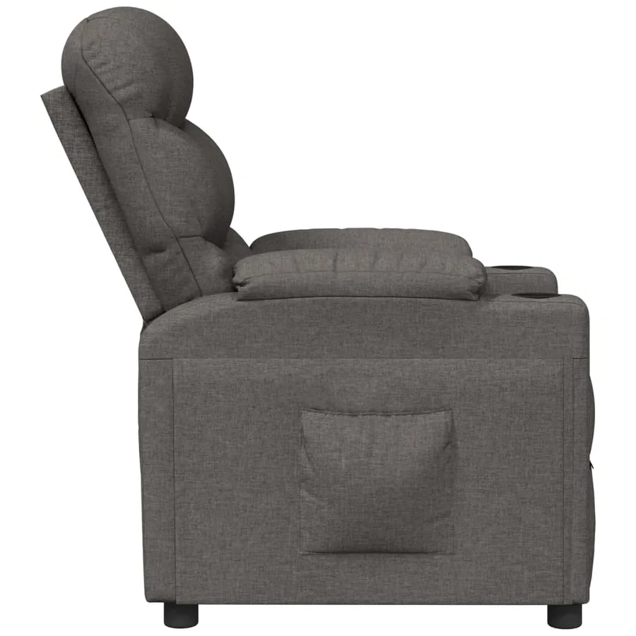 Fauteuil inclinable Gris foncé Tissu - 4