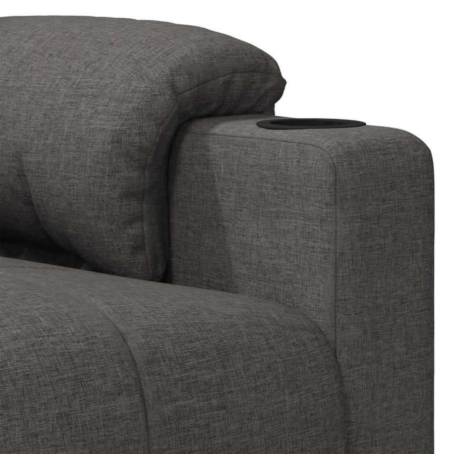 Fauteuil inclinable Gris foncé Tissu - 7