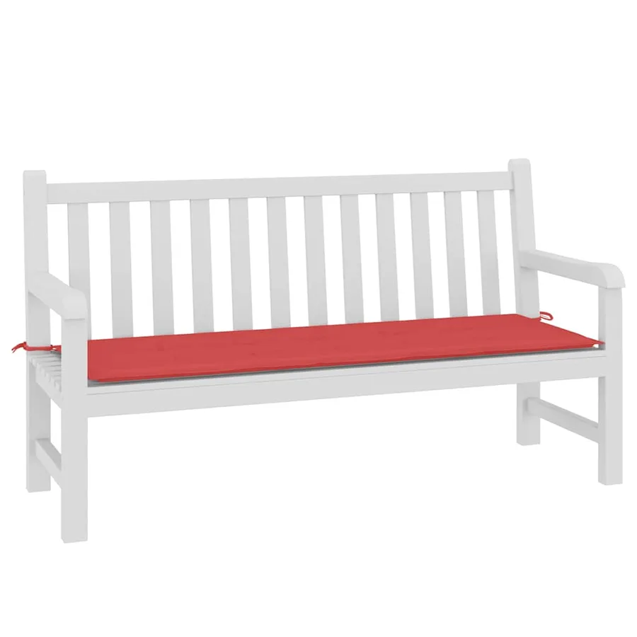 Coussin de banc de jardin rouge 150x50x3 cm tissu oxford - 3