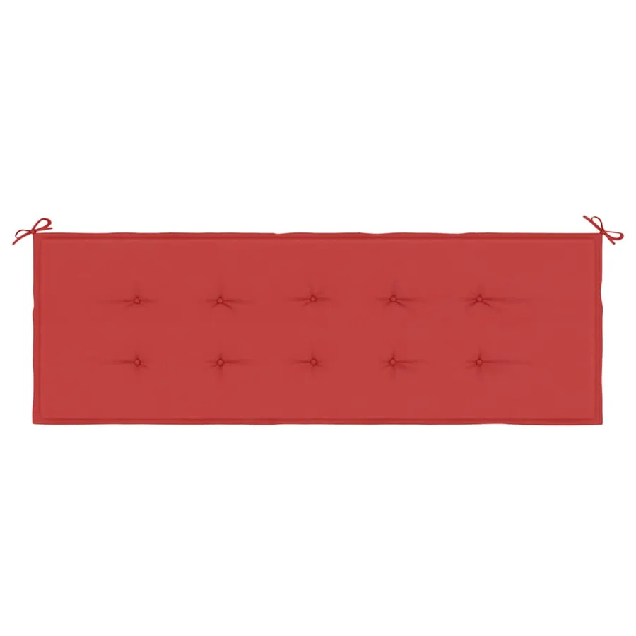 Coussin de banc de jardin rouge 150x50x3 cm tissu oxford - 4