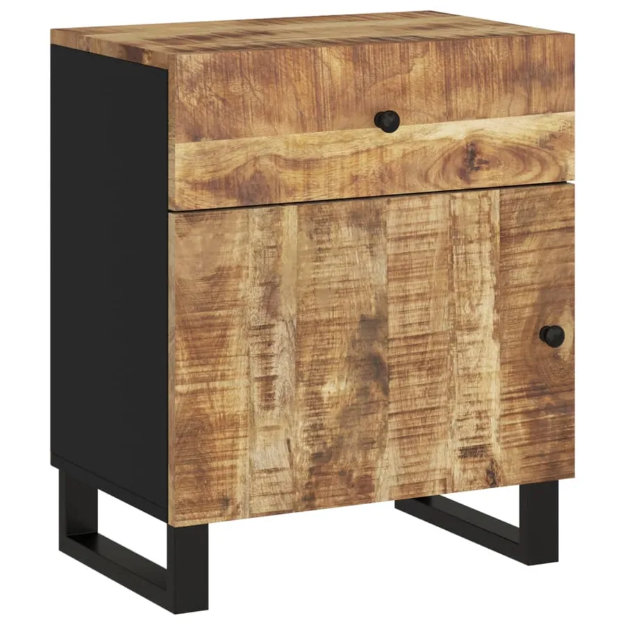 Table de chevet 50x33x60 cm Bois de manguier et d'ingénierie - 11
