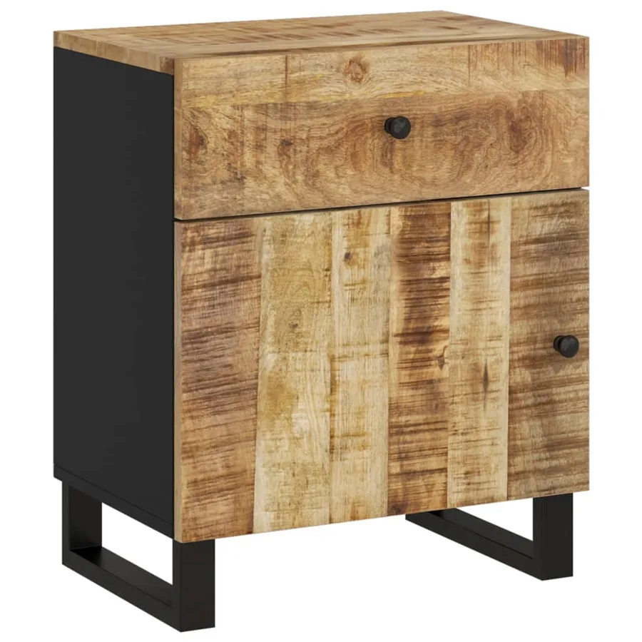 Table de chevet 50x33x60 cm Bois de manguier et d'ingénierie - 2