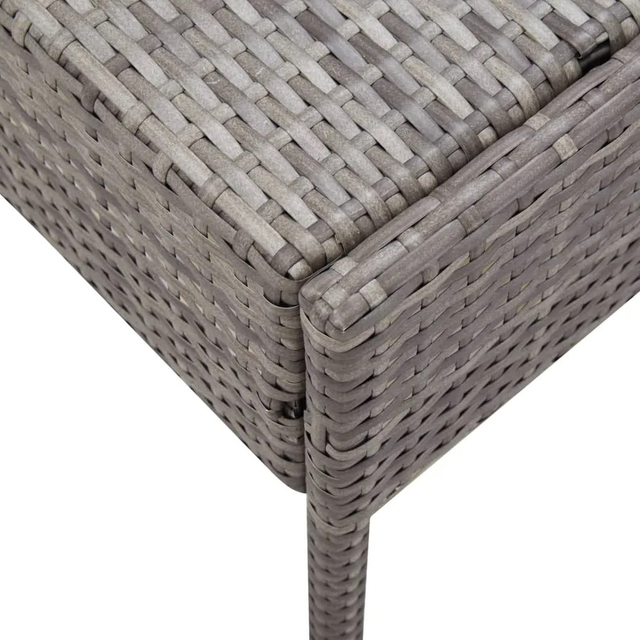Salon de jardin 6 pcs avec coussins résine tressée gris - 17