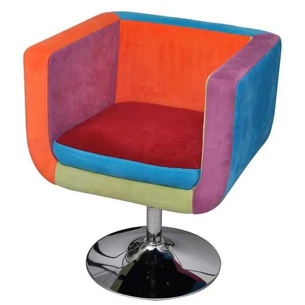 Fauteuil avec design de patchwork Cube Tissu