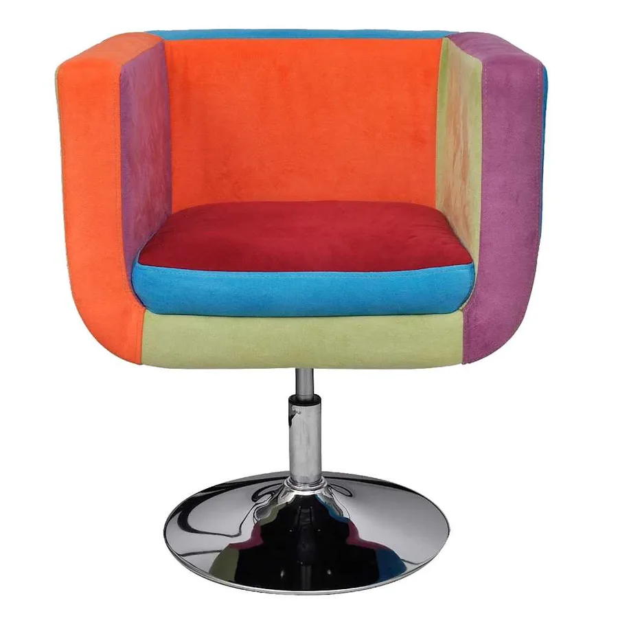Fauteuil avec design de patchwork Cube Tissu - 2