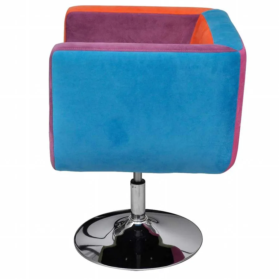Fauteuil avec design de patchwork Cube Tissu - 3